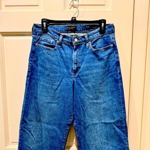 Banana Republic high rise wide leg jeans.